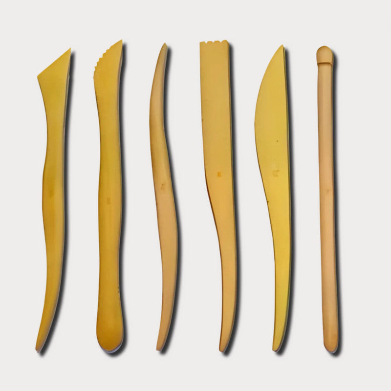 RSET-POT7 ROY6PC 8" WOODEN SCULPTING TOOLS