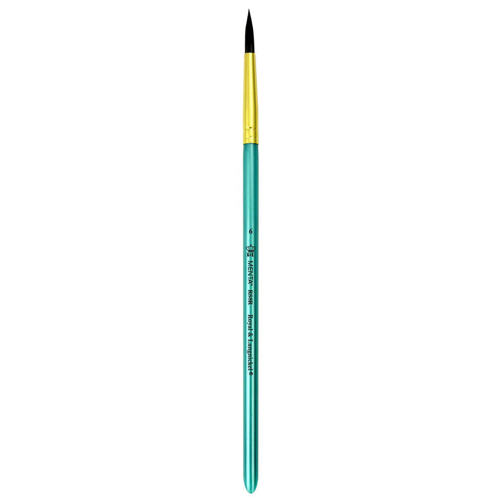 R88R-6 Royal Menta Synthetic Squirrel Round Brush | Ceramic High Quality Art Brush Watercolor Menta™ 88 Series | ACS