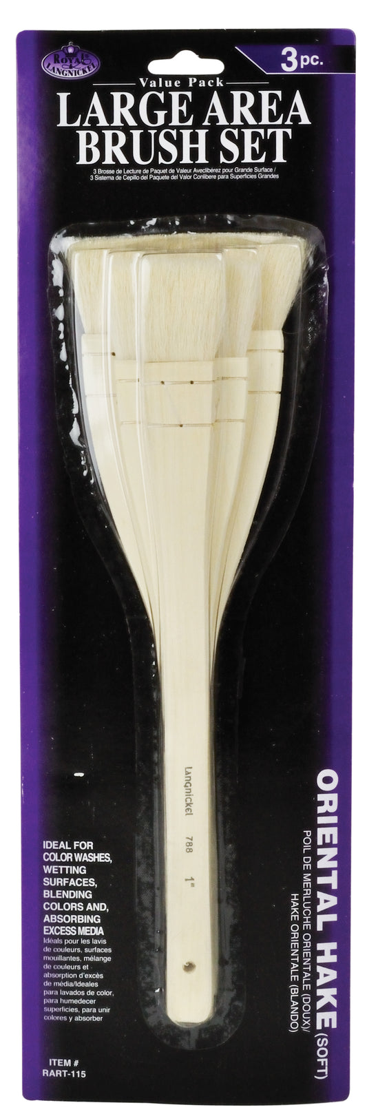 RART-115  3 Hake Brushes